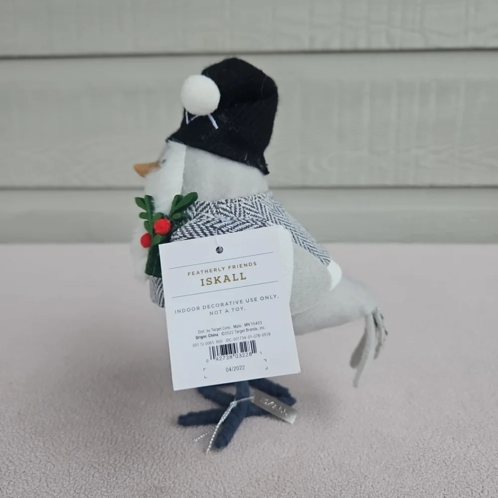 Target Wondershop Bird Christmas 2022 Featherly Friends Iskall Holly Black Hat